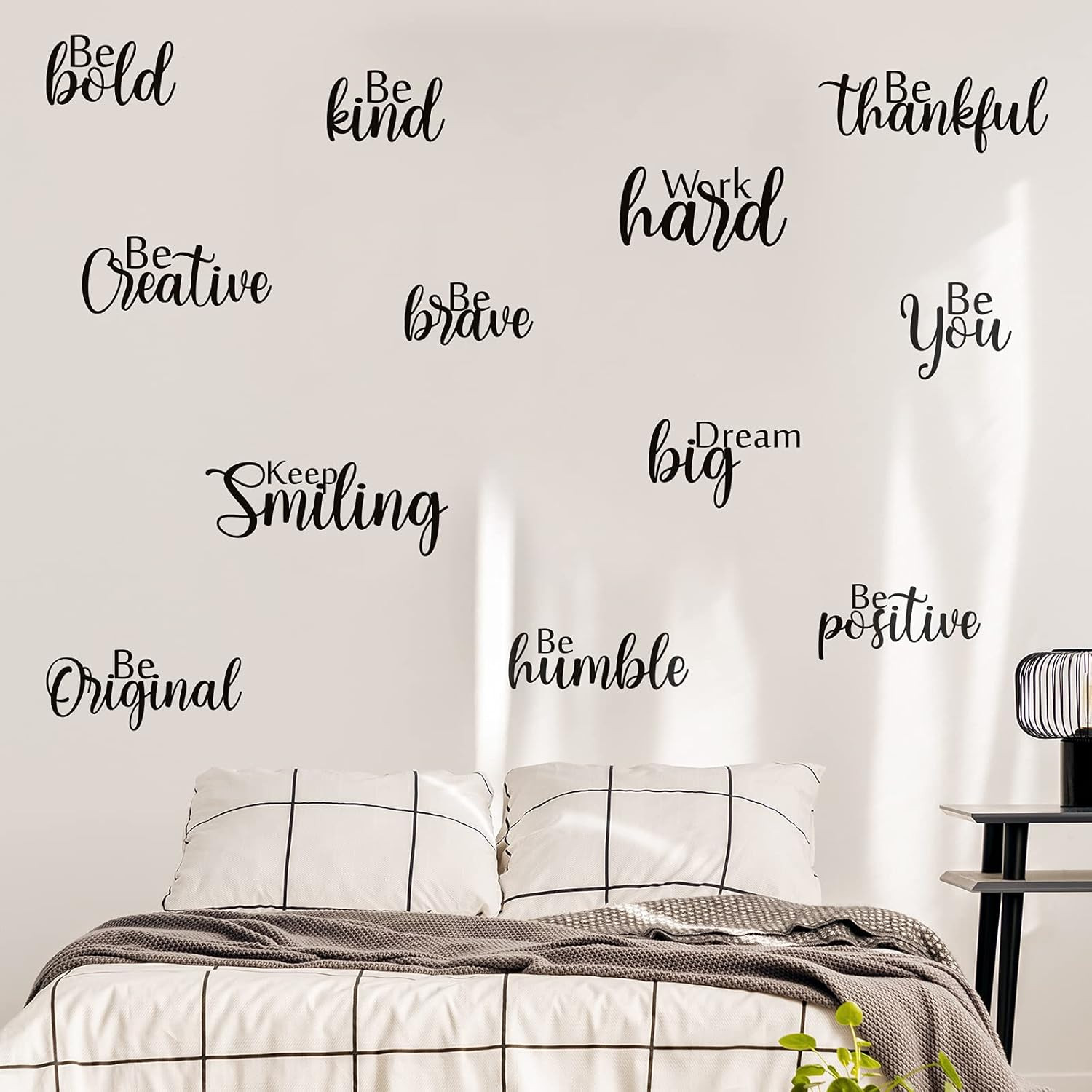 12 Pcs Inspirational Wall Decals Motivational Quote Peel and Stick Vinyl Wall Qu