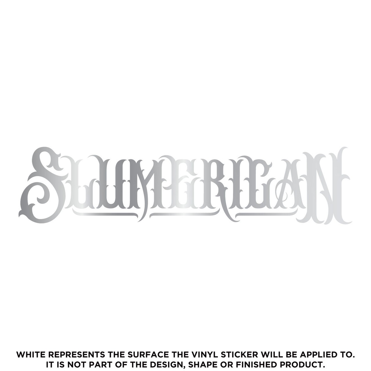 Slumerican Text, Die Cut High Quality Vinyl Sticker Decal
