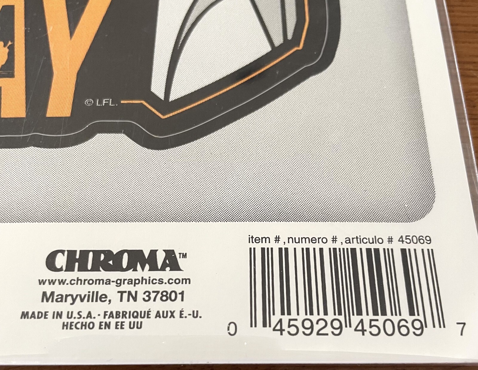 The Mandalorian: This is The Way Chroma Vinyl Automotive Decal, 4” x 4”