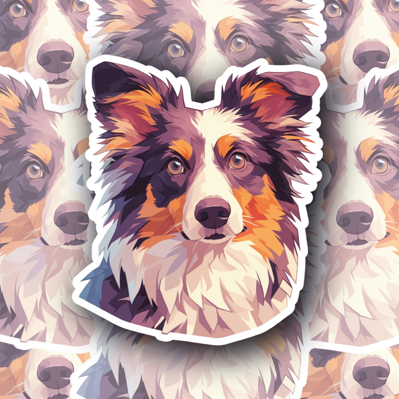 Laminated decal/sticker–UV/Water resistant for in/outdoor use – Dog