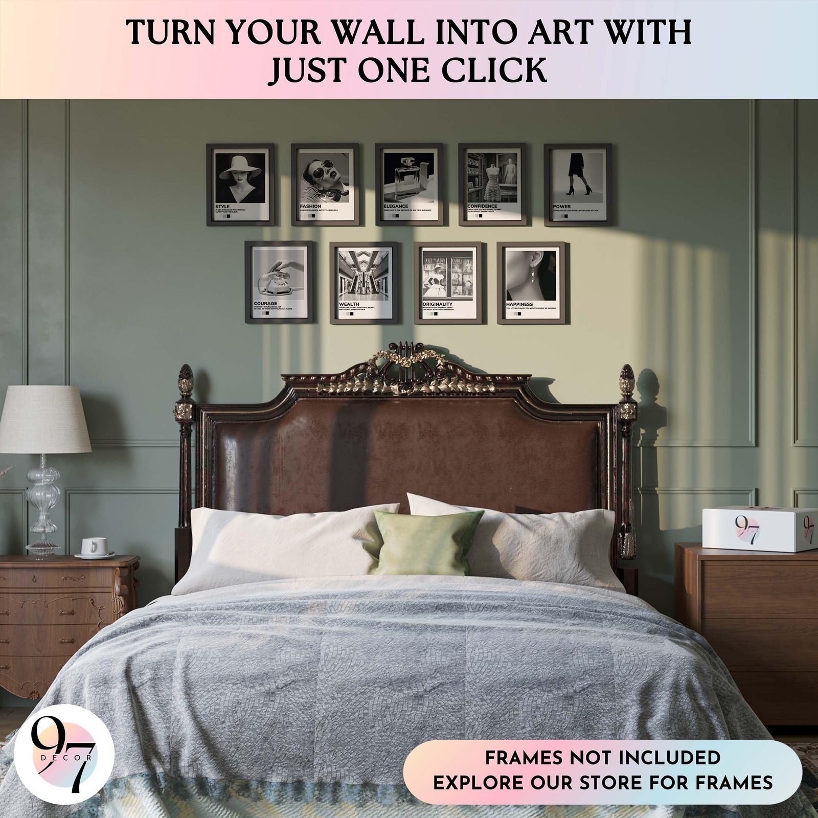 97 Decor Boujee Room Decor – Black And White Wall Art Posters, Black And Whit…