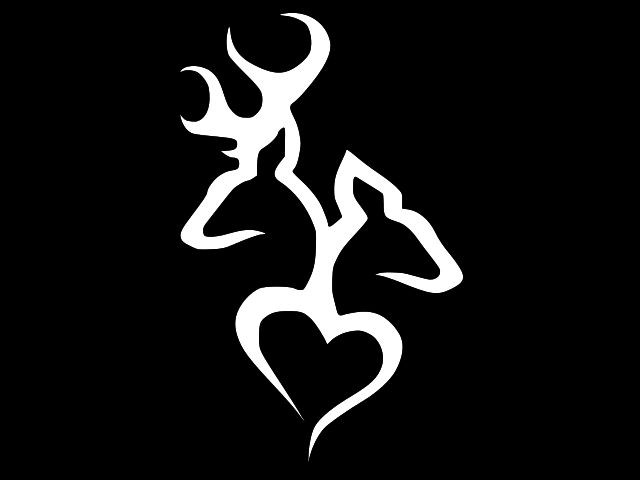 HUNTING COUPLE DEER Vinyl Decal Car Wall Window Sticker CHOOSE SIZE COLOR