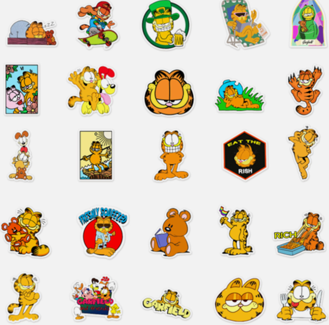 LOT OF 10 PCS random CUTE CAT cartoon characters for laptops skateboards bottles