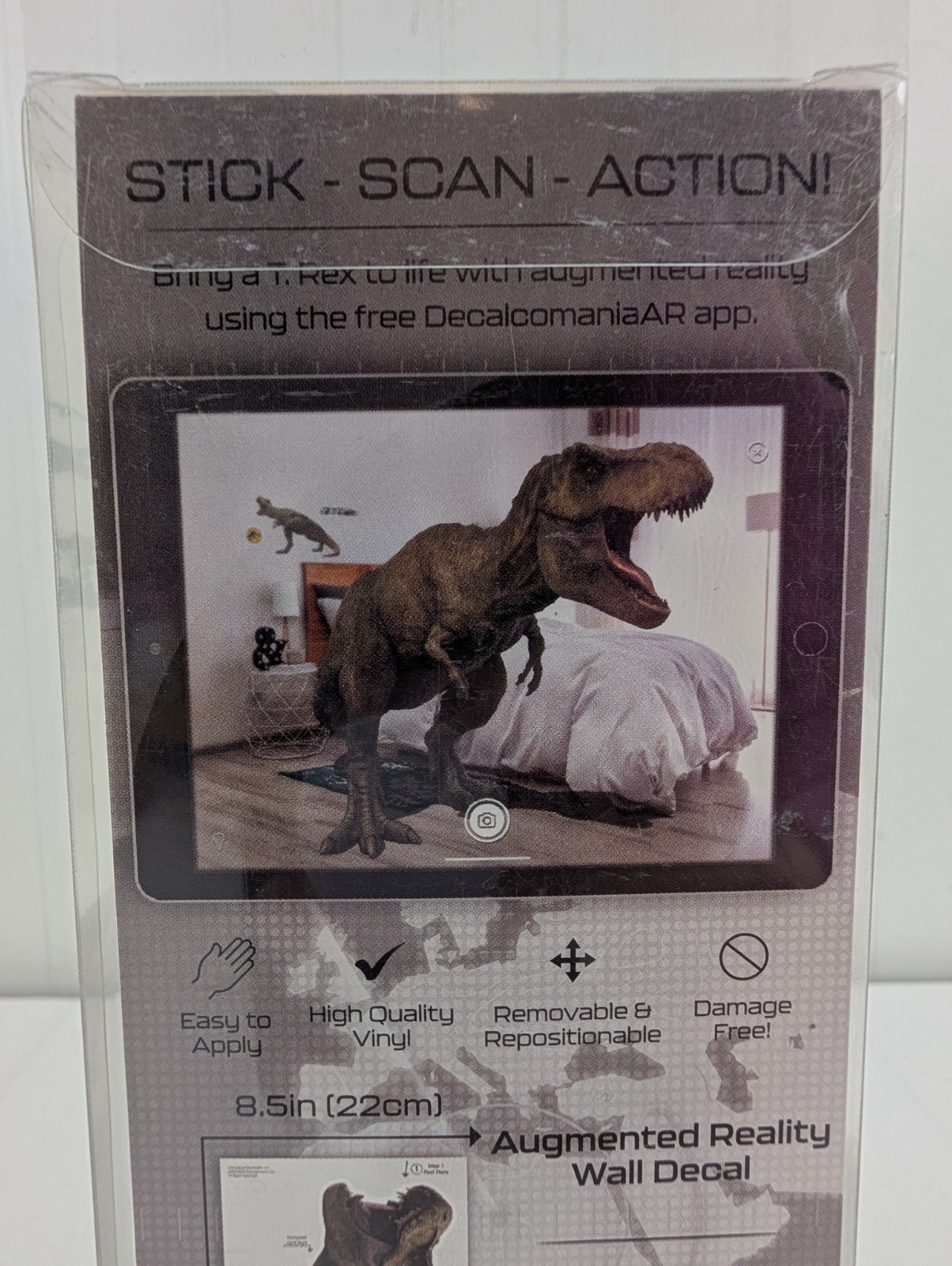 Decalcomania Jurassic World T-Rex Wall Decal Augmented Reality Easy to Apply New