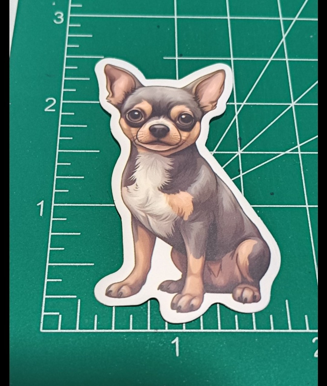 CHIHUAHUA STICKER X DIE-CUT MATTE STICKER X 3X2 INCHES X STICKER