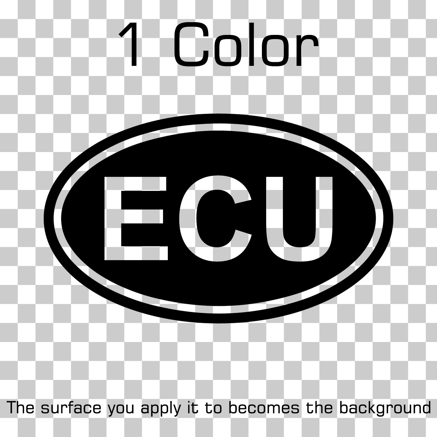 Ecuador ECU Oval Country Code Vinyl Decal Sticker for Car window Laptop & Gifts