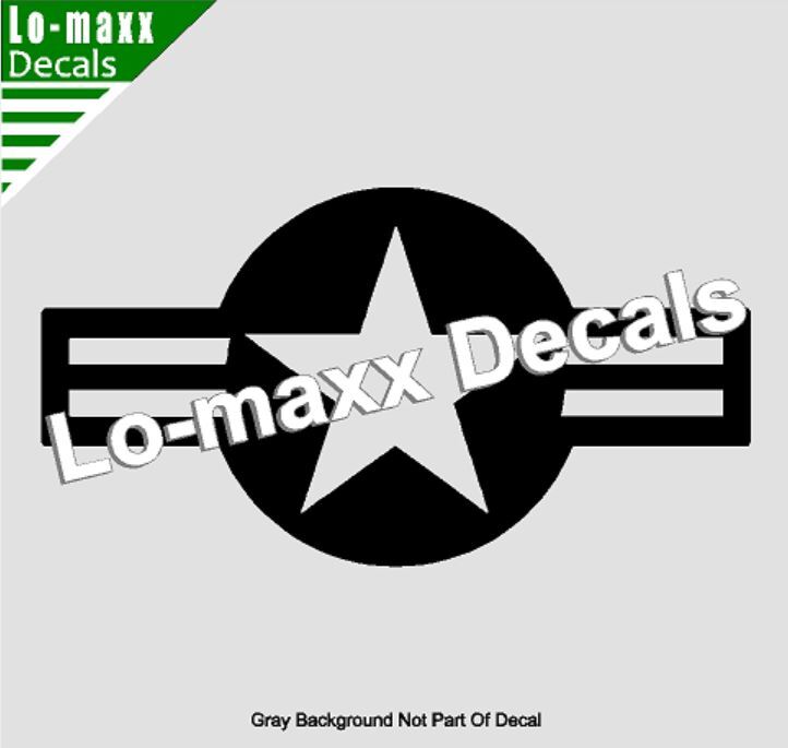Modern US Air Force Military Combat Aircraft Roundel Insignia Vinyl Decal