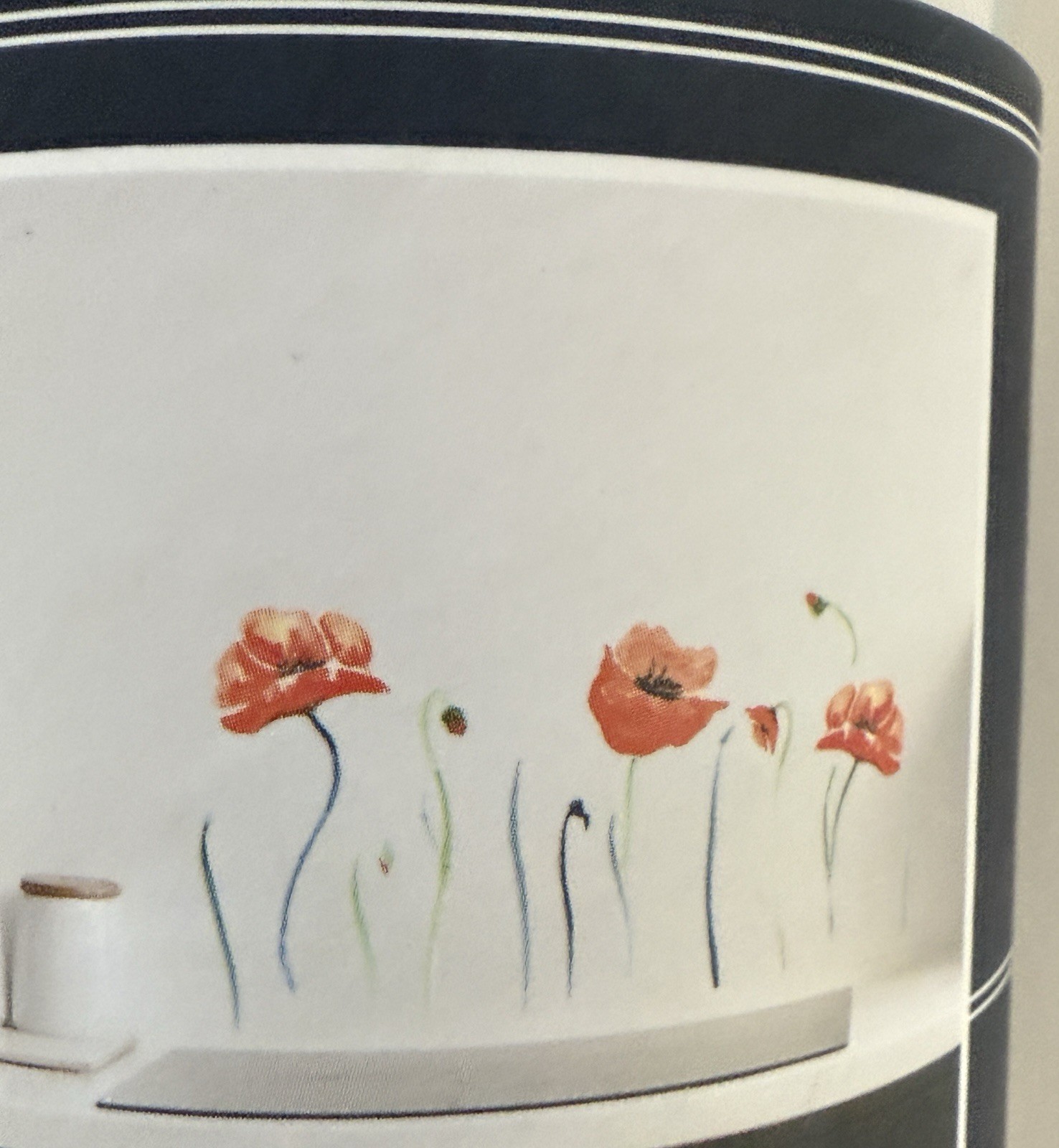 Designer Wall Accents Easy To Apply, High Quality Adhesive Art Beautiful Poppy