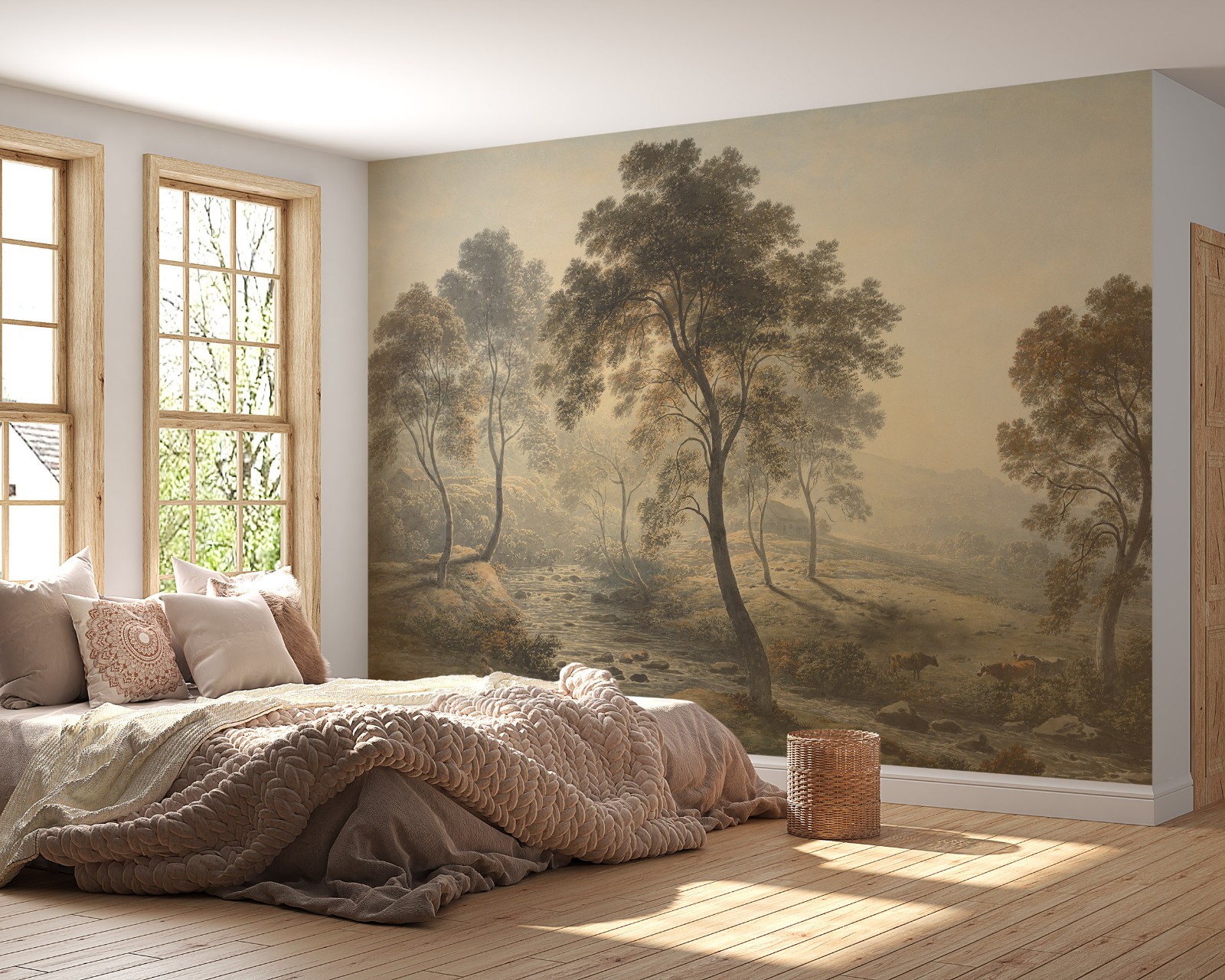 Landscape Painting – European Classical Art Wallpaper, Wall Mural, Tapestry