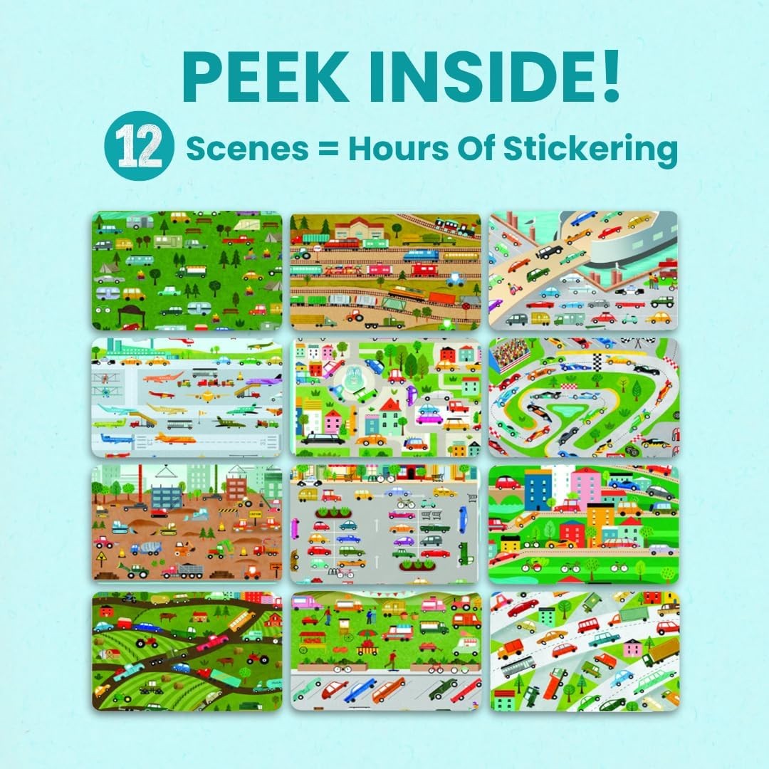 Cupkin Cars, Trucks, Planes & Trains 500+ Sticker Book Ages 2-8 Years