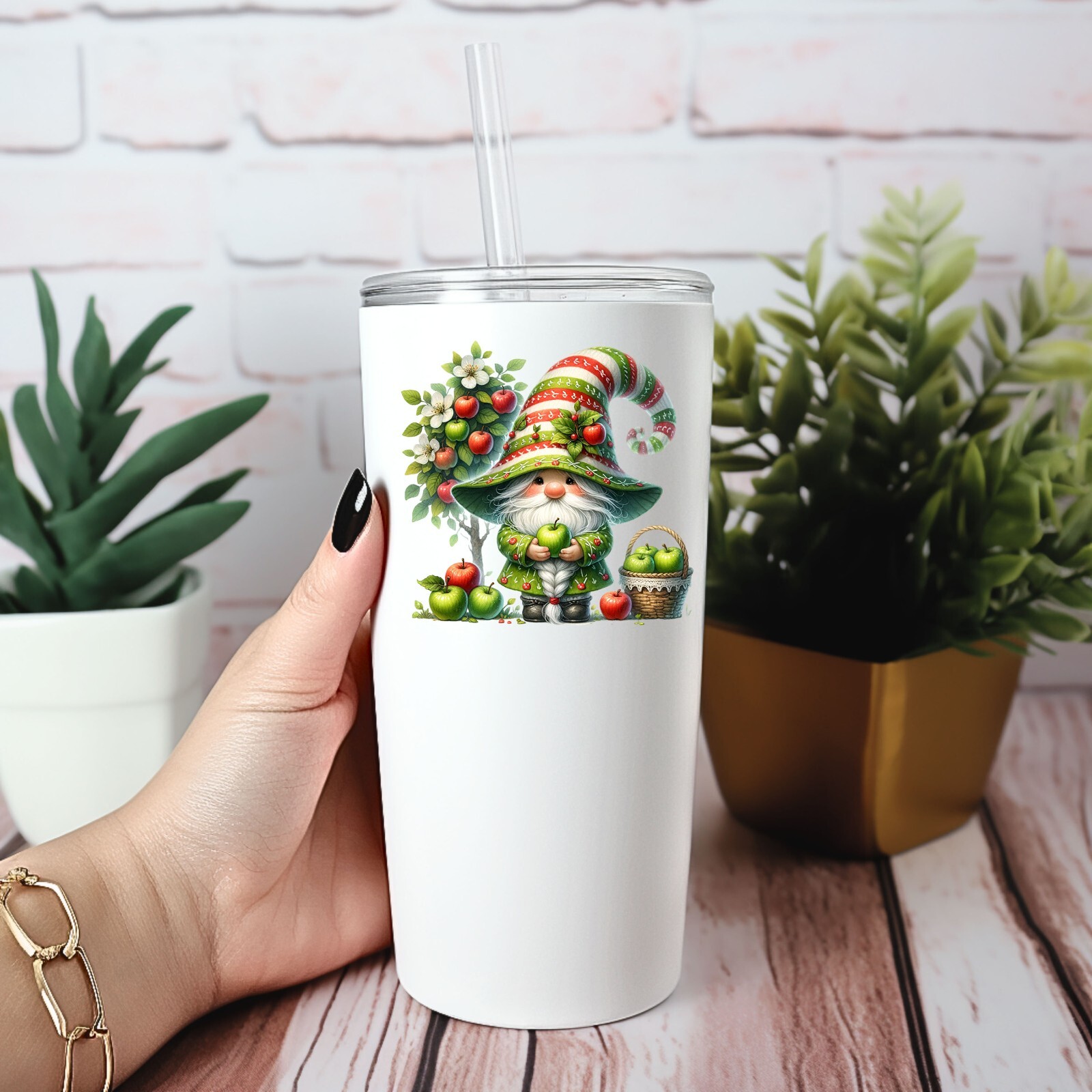 Apple Tree Gnome UV DTF Transparent Sticker / Decal