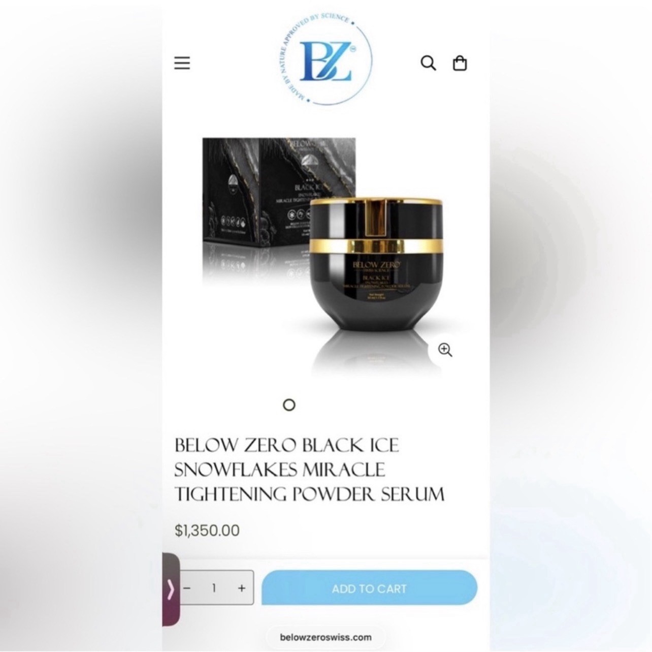 Below Zero Black Miracle Tightening & Firming Powder 10+Treatments Retails $1350