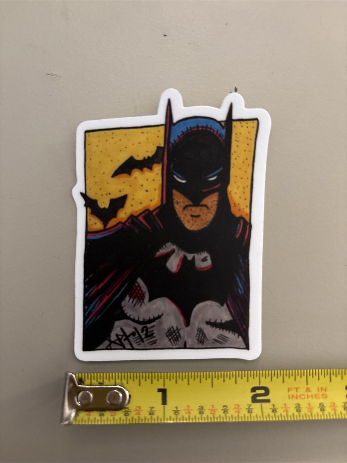 Batman W/Pink Highlight (Sticker Is Dishwasher Safe) Comic Cosplay Dark Knight