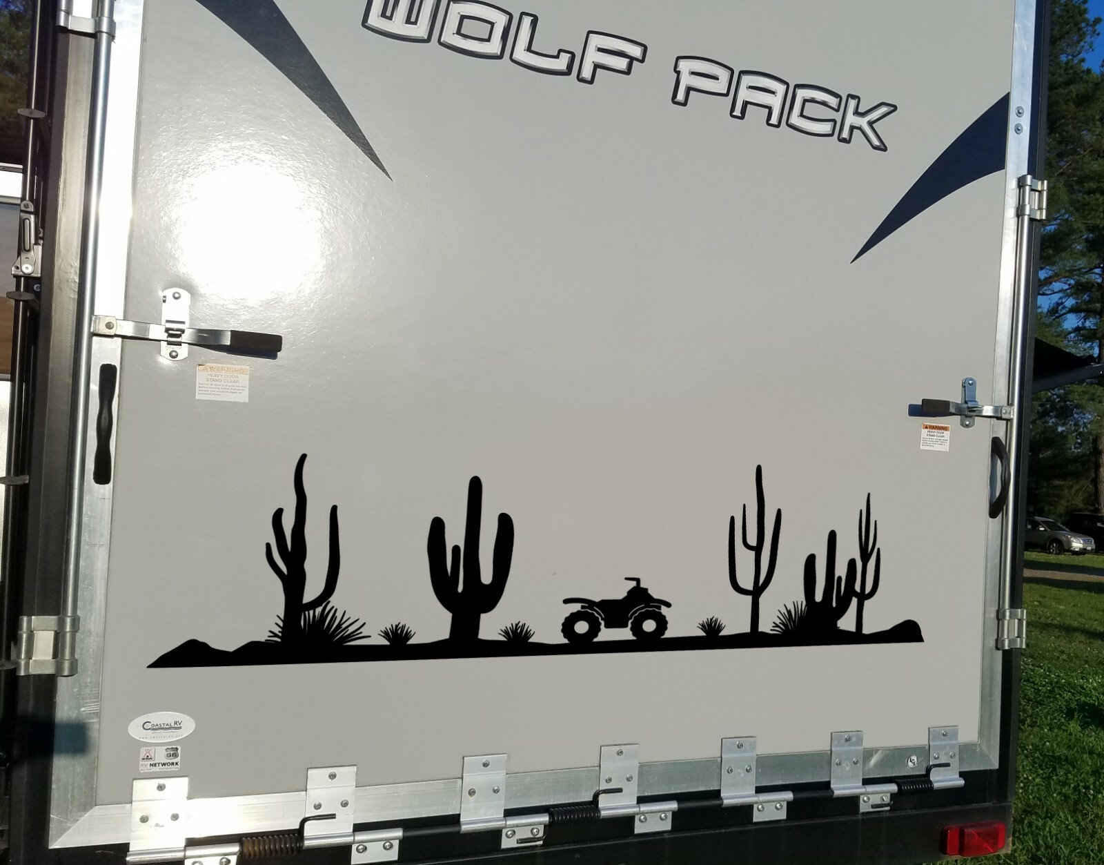 ATV Desert Scene Vinyl Decal V2 – Cactus RV Toy Hauler Graphics Quad 4-Wheeler –