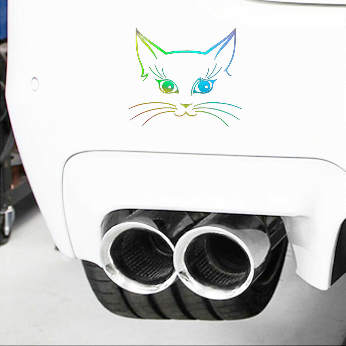 1pcs Cat Face Stickers Window Vinyl Truck Laptop Car Motorcycle Bumper Decal