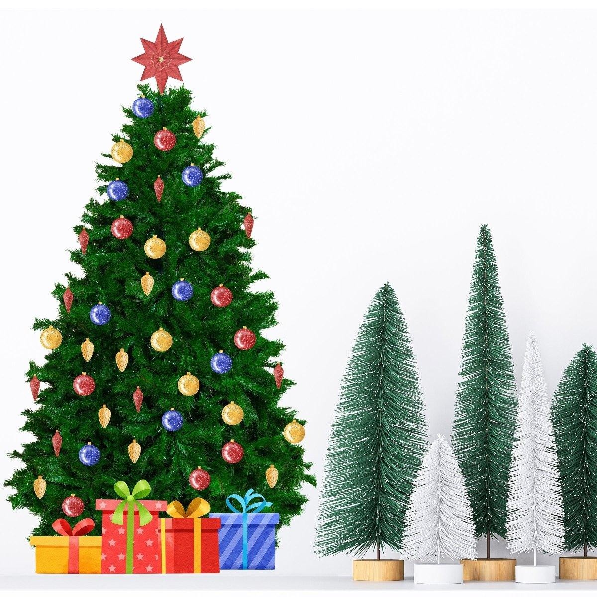 Christmas Pine Wall Decal – Festive Holiday Wall Sticker – Tree Design