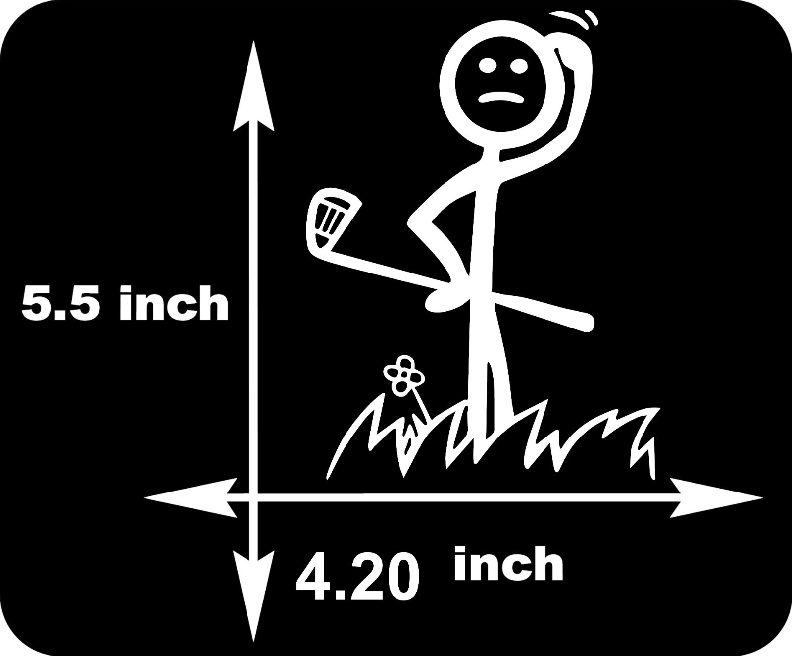 Golfer Car Decal Lost Golf Ball Decal, Car Decal, Golfing Truck Decal SUV Golf