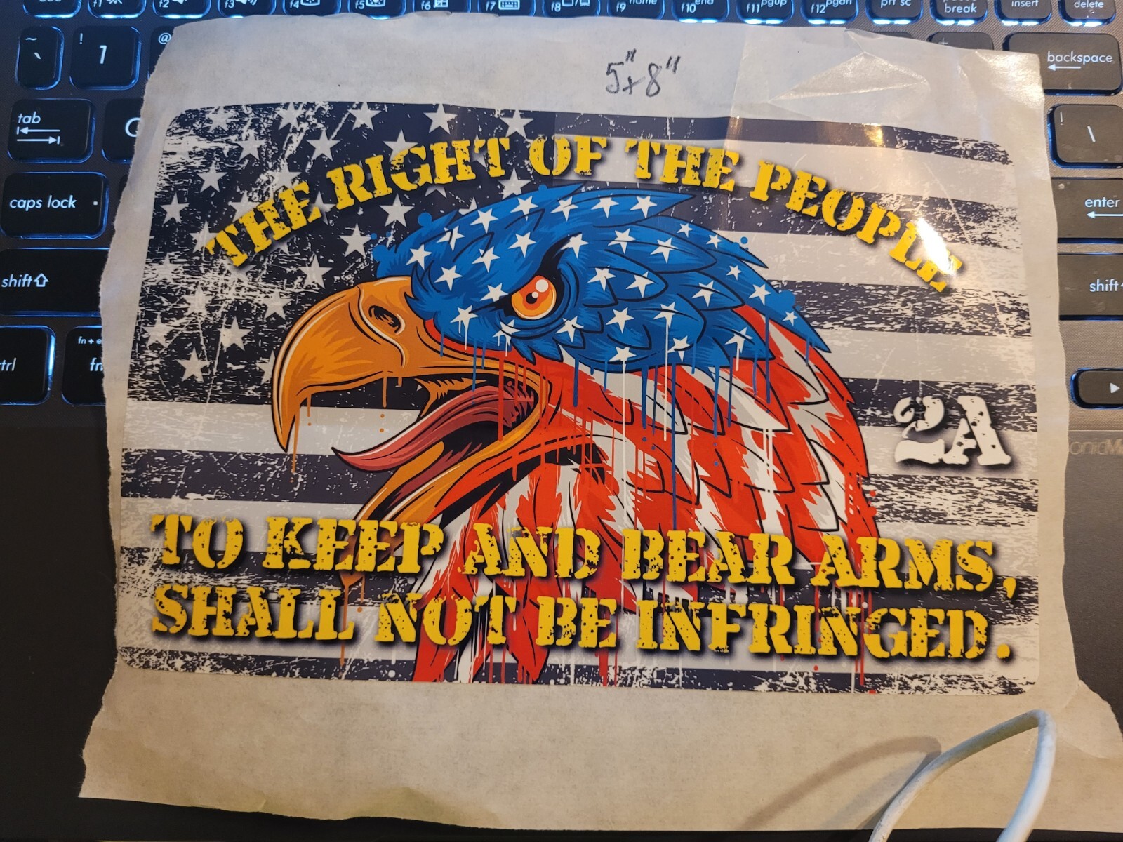 2nd Amendment Sticker 5"x8"