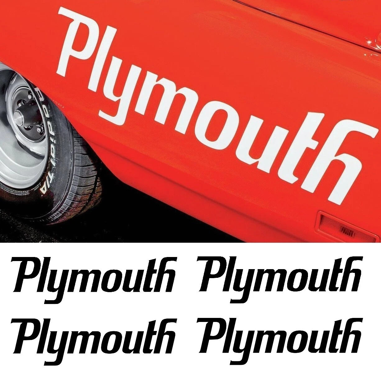PLYMOUTH Decal Plymouth Car Die Cut Vinyl Decal Sticker – Any Size Any Color