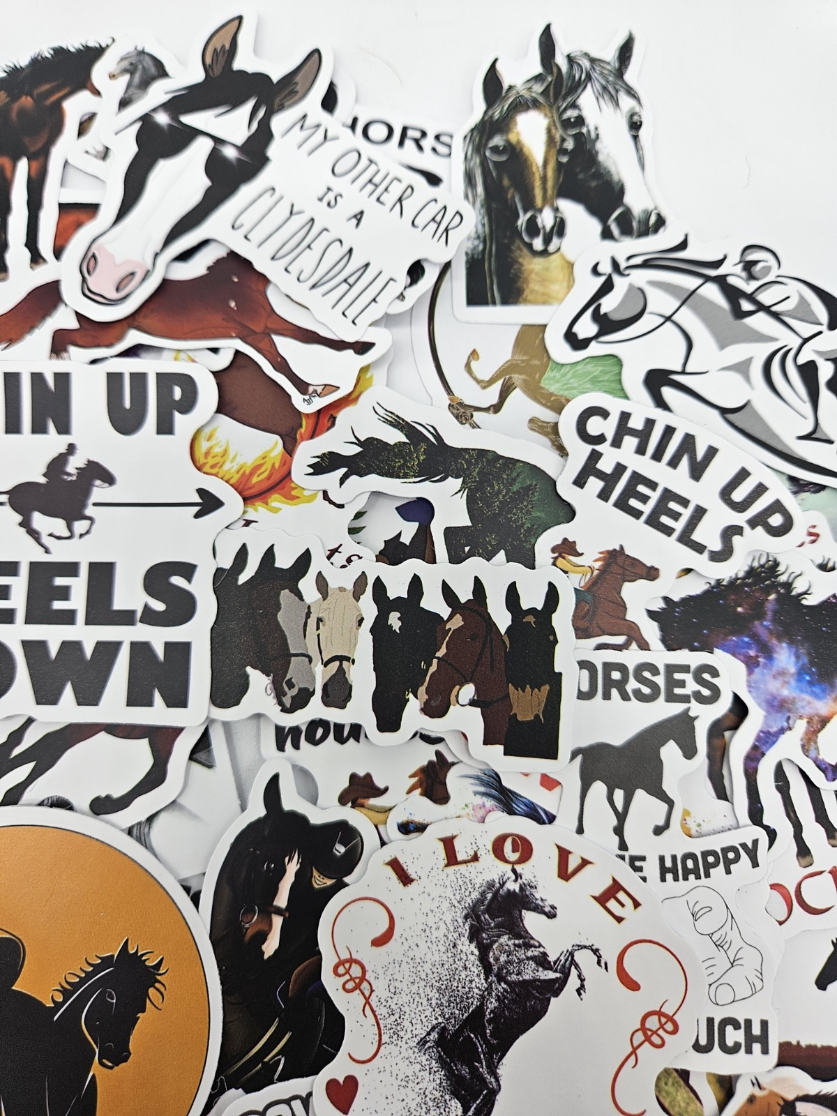 50 pcs Horse Stickers Equestrian Sport Decals DIY Crafting