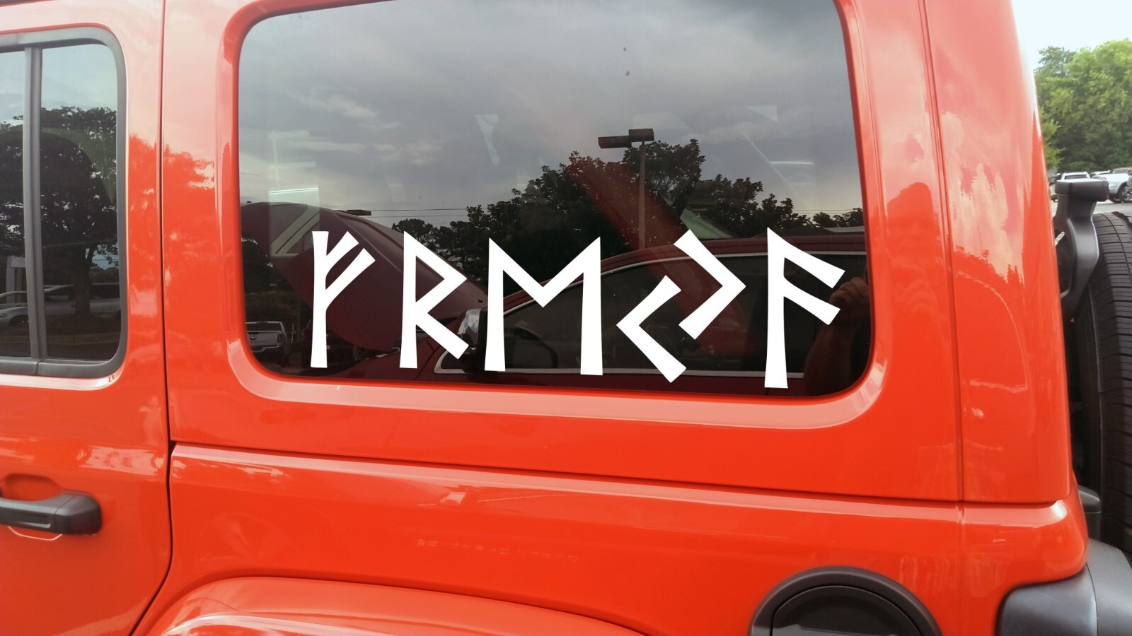 Freya in Elder Futhark Vinyl Decal – Viking Norse Mythology Goddess – Die Cut