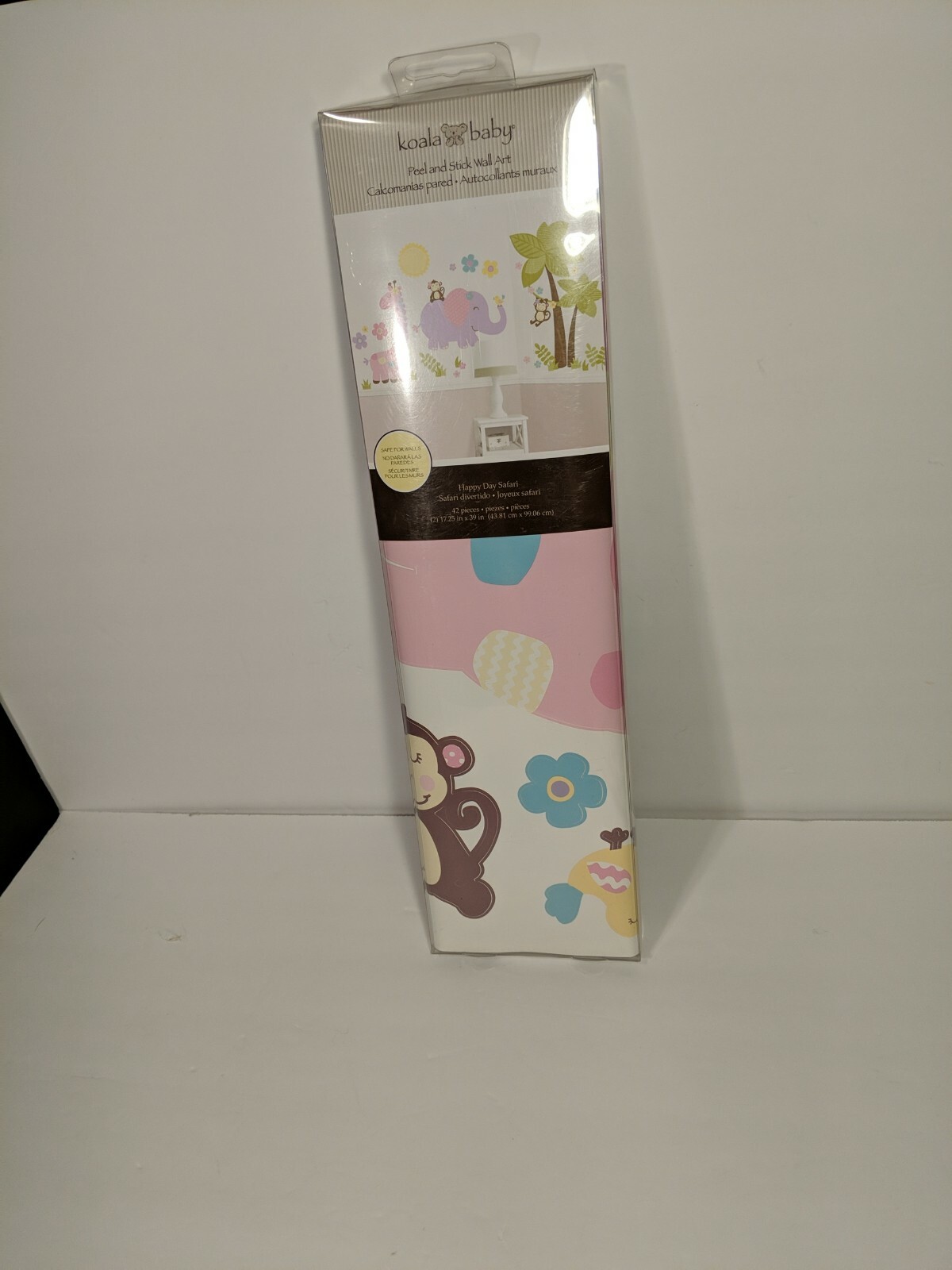 Safari Buddies Wall Art Kit Peel Stick Happy Day Safari 42 pcs Brand New Sealed