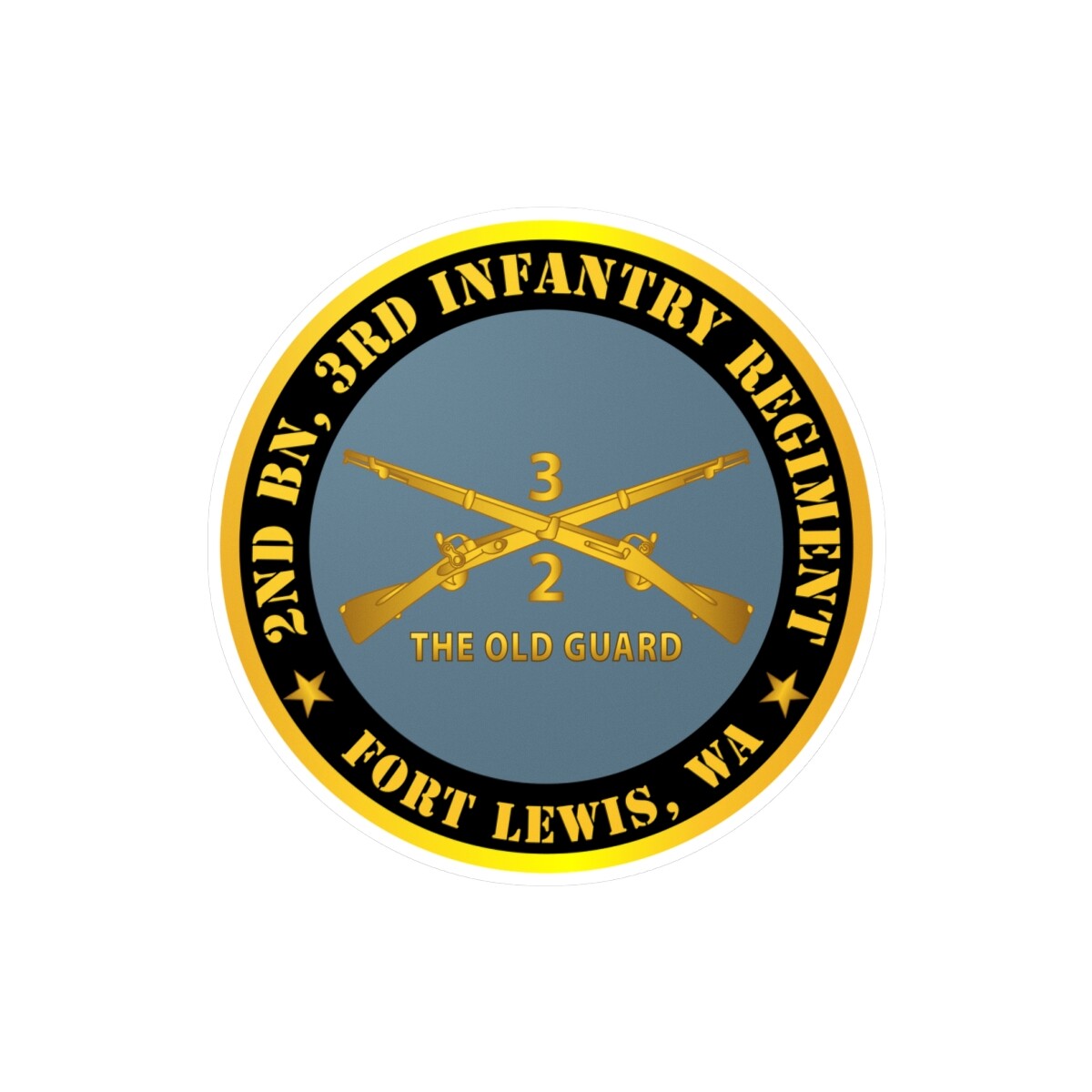Kiss-Cut Vinyl Decals – Army – 2nd Bn 3rd Infantry Regiment – Ft Lewis, WA – The