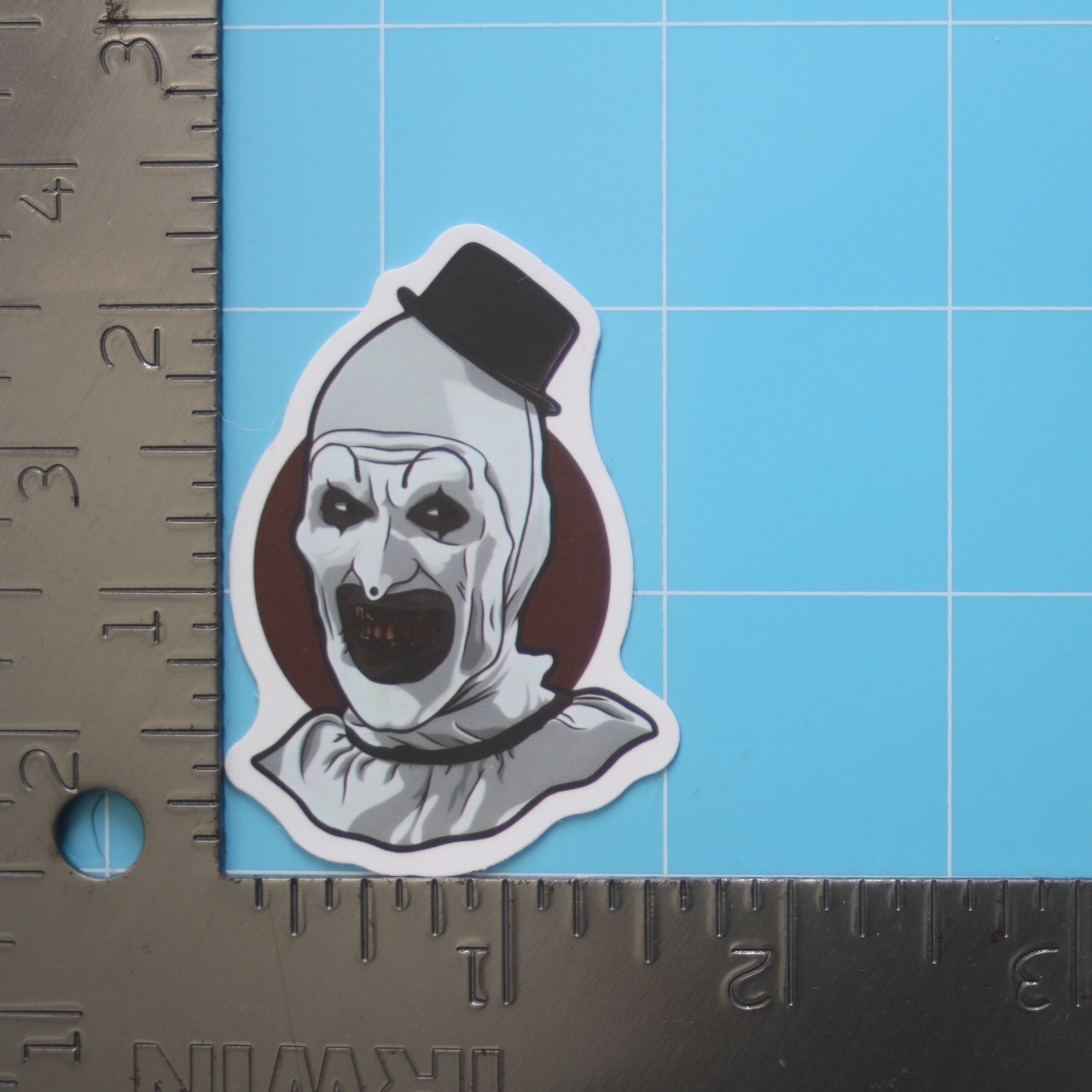 Terrifier Sticker (ART THE CLOWN) Bloody Horror Movie, Gloss PVC Decal