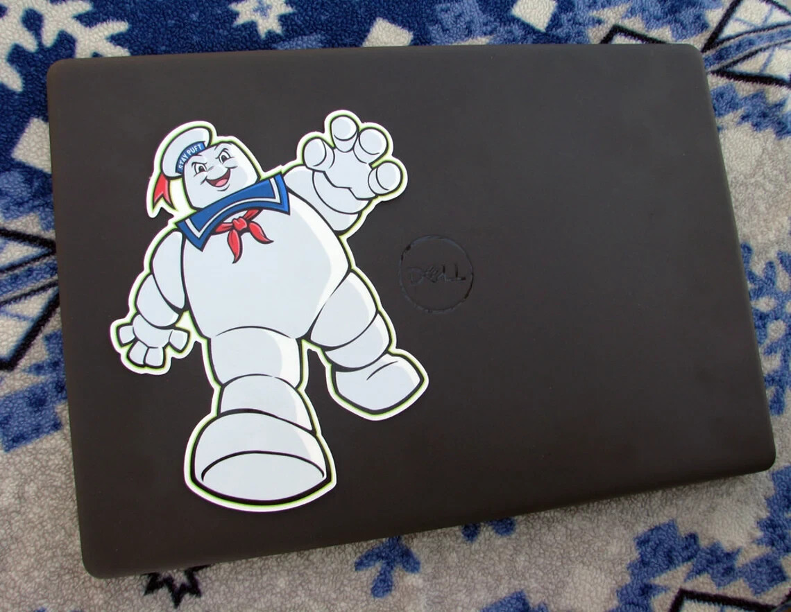 Stay Puft & Slimer Vinyl Sticker Set Skateboard Decal Real Ghostbusters Cartoon