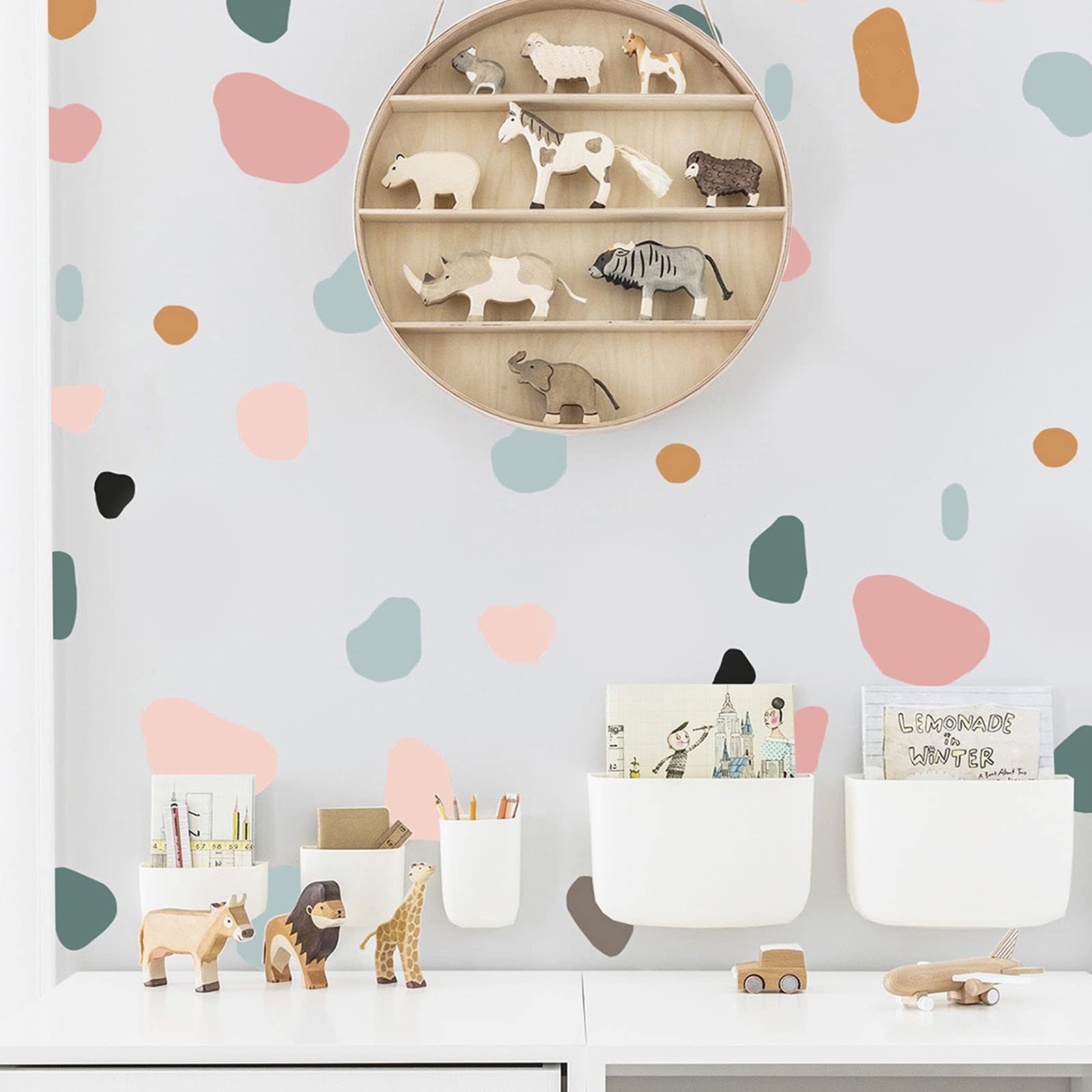 Boho Polka Dot Wall Stickers, Bohemian Style Neutral Wall Decals for Bedroom …