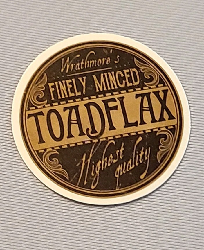 TOADFLAX SMALL STICKER DECAL WITCHCRAFT POTION SPELL WITCH GOTH LABEL