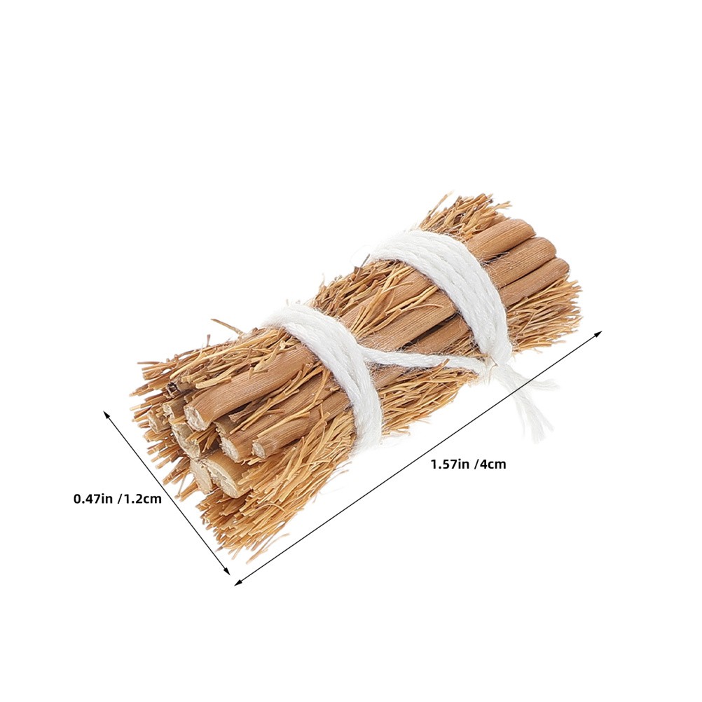 12pcs Mini Hay Bales: Micro Landscape Haystack Figurine – Dollhouse Hay Stack