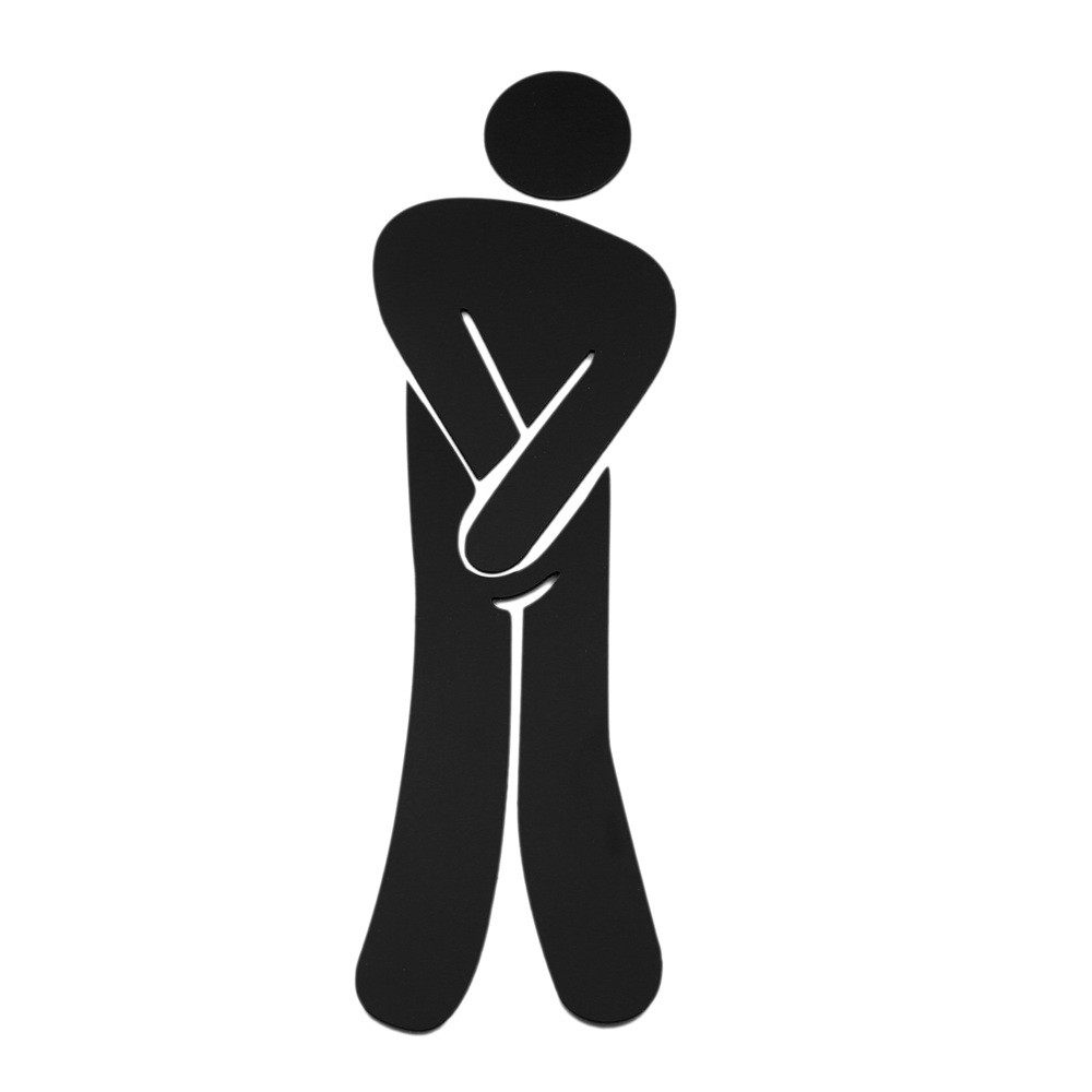 Toilet WC Man Women Decal 3D Mirror Washingroom Entrance Sign Art Sticker Decor