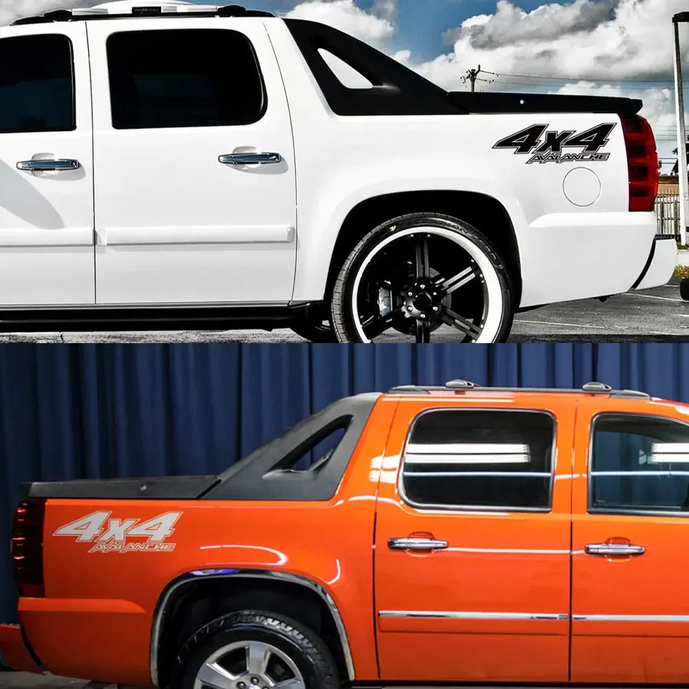 Aftermarket 4×4 Rear Bed Side Decal for Chevrolet Avalanche | Pickup Truck Viny