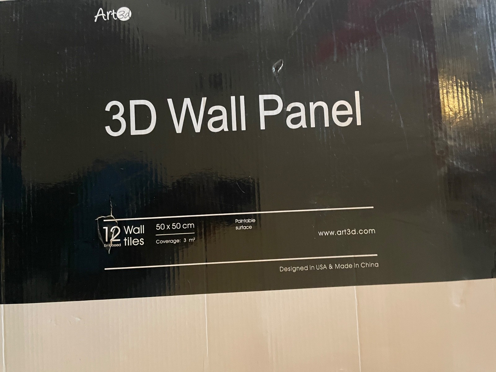 Art3d 3D Wall Panels Open Box 12 White Panels 19.6"×19.6" (50CM X 50CM)