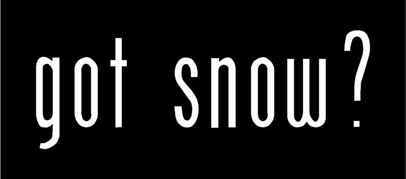 got snow? Vinyl Decal 7" x 2.5" (11 Colors)