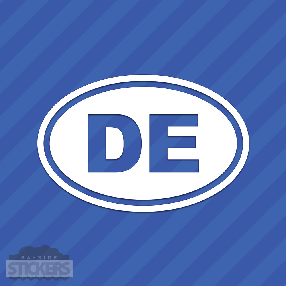 Delaware DE Oval Vinyl Decal Sticker