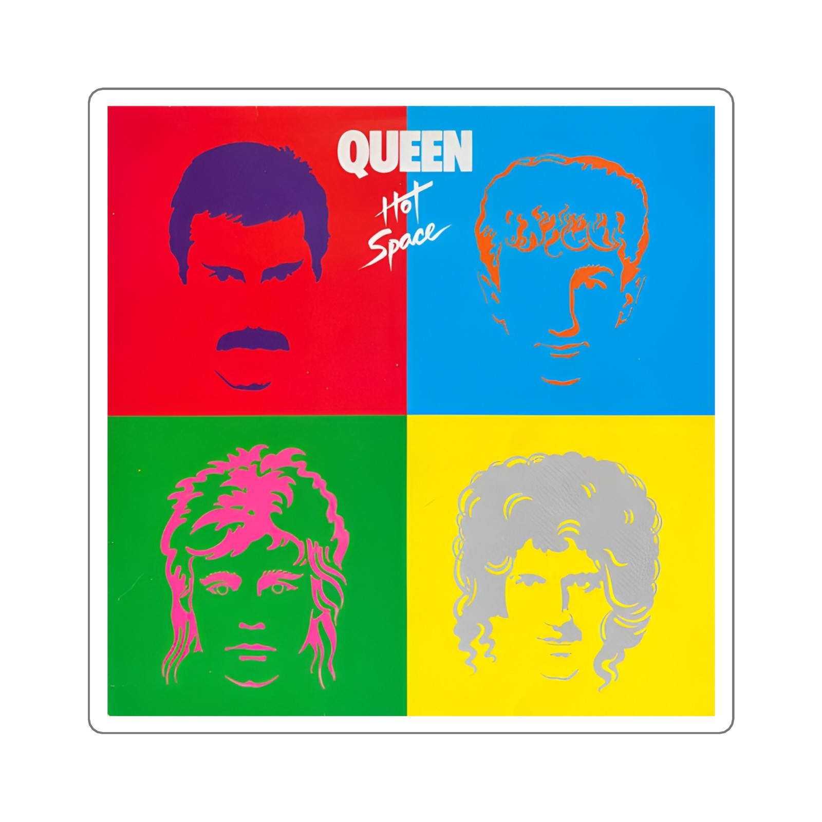 Queen “Hot Space” Sticker | Rock Pop Funk Album Decal