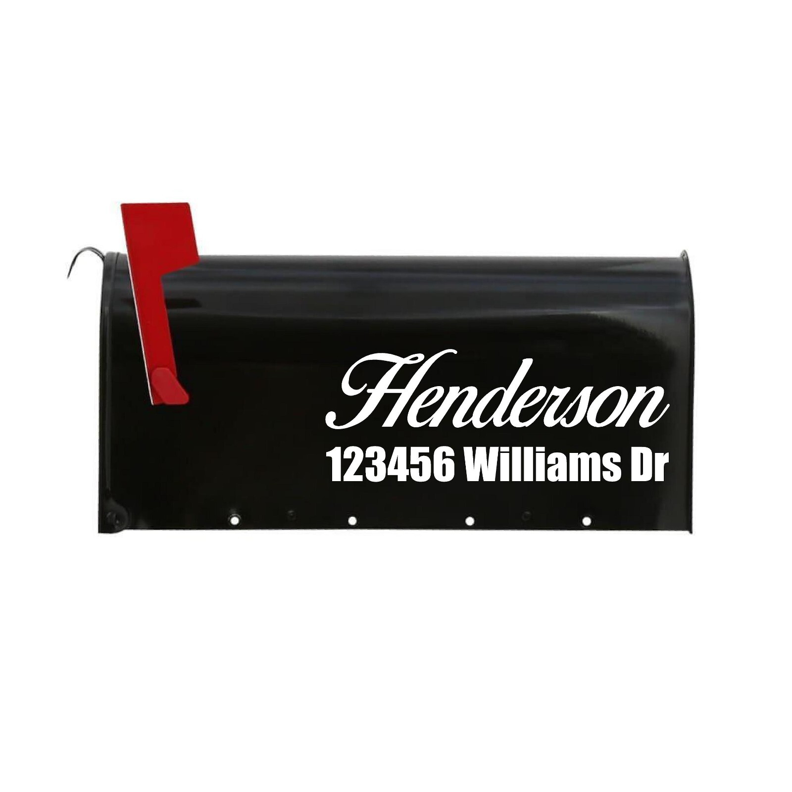 PAIR of REFLECTIVE Mailbox Custom NUMBERS YOU PROVIDE DECAL Last Name and Street