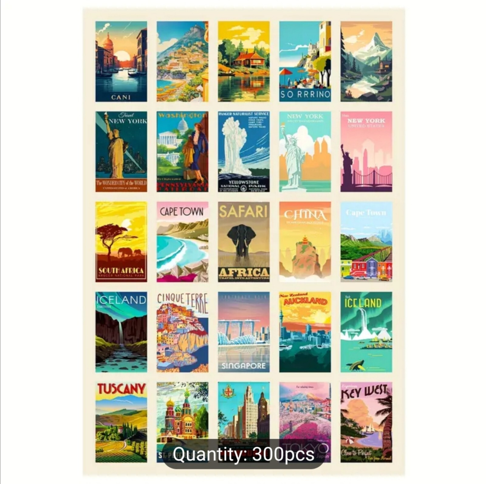 20 PCS Famous Countries Cities Landmarks Locations Travel 2 Stickers BRAND NEW