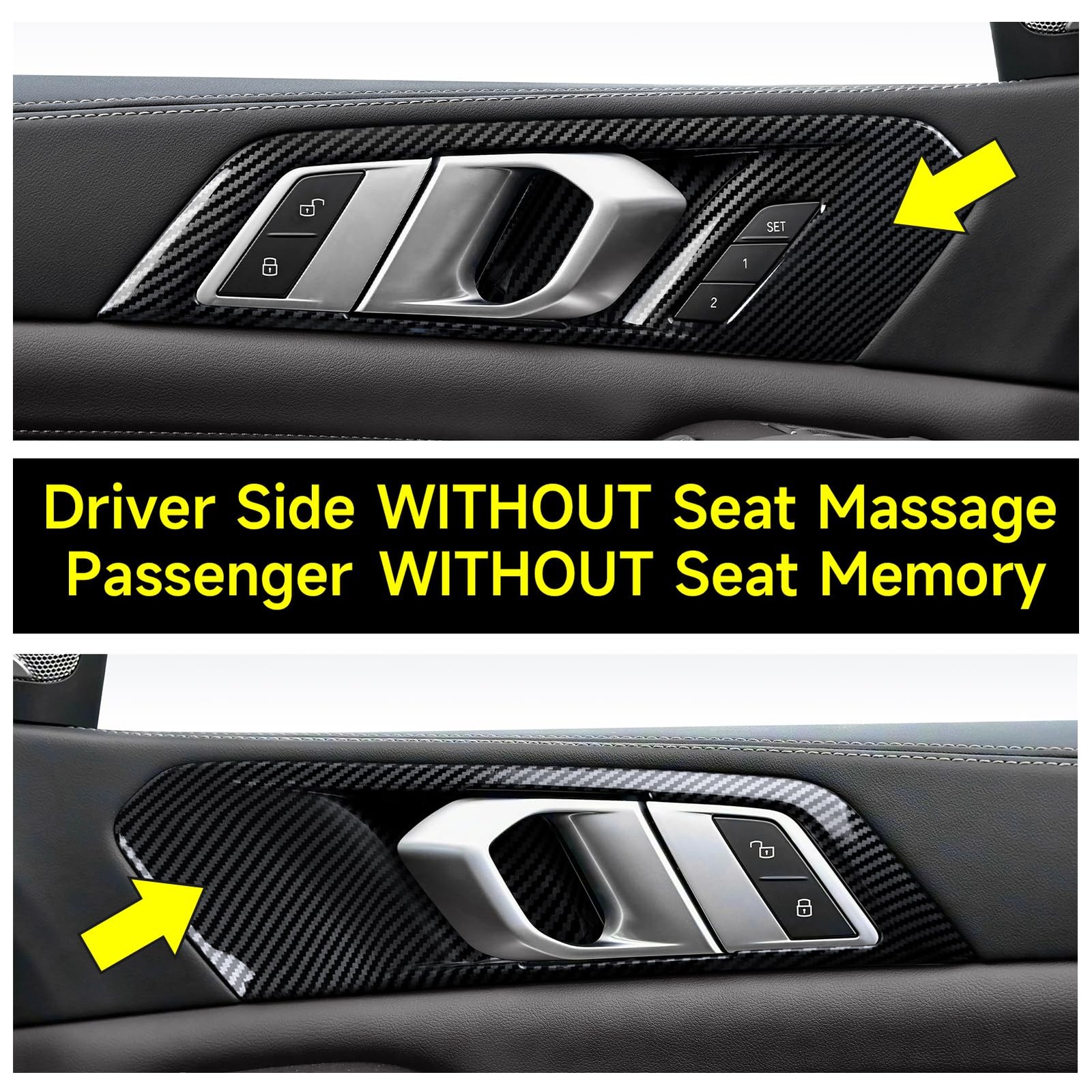 Car Trim Door Bowl Stickers Carbon ABS Decal for BMW X5 G05 20192026