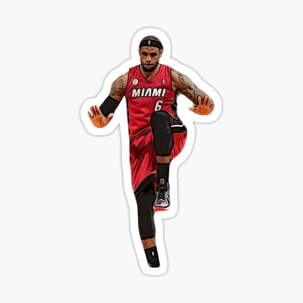 lebron james basketball nba Sticker Gloss Laminate l Waterproof uv resistant