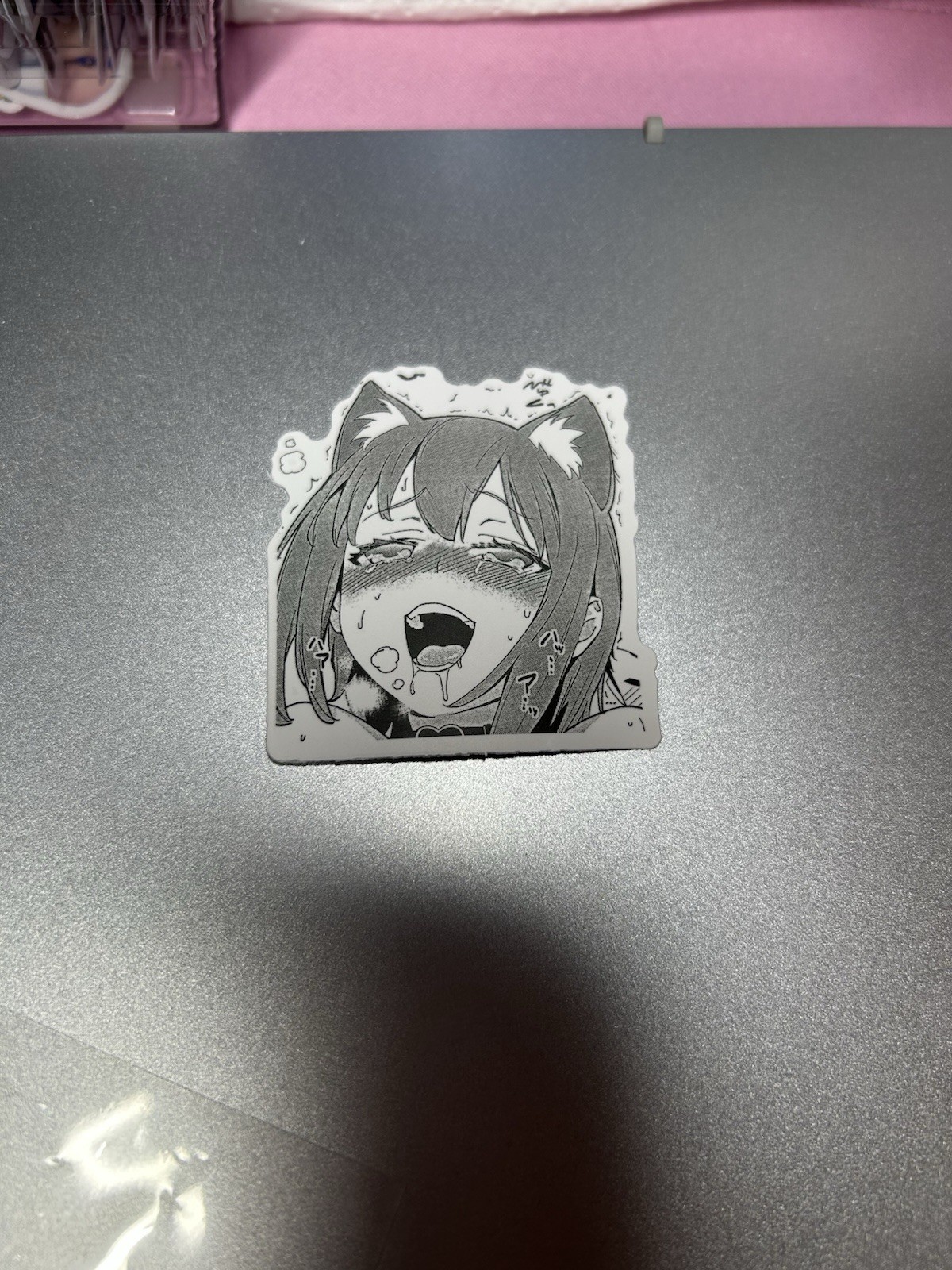 black and white waifu lewd sexy girls stickers #8