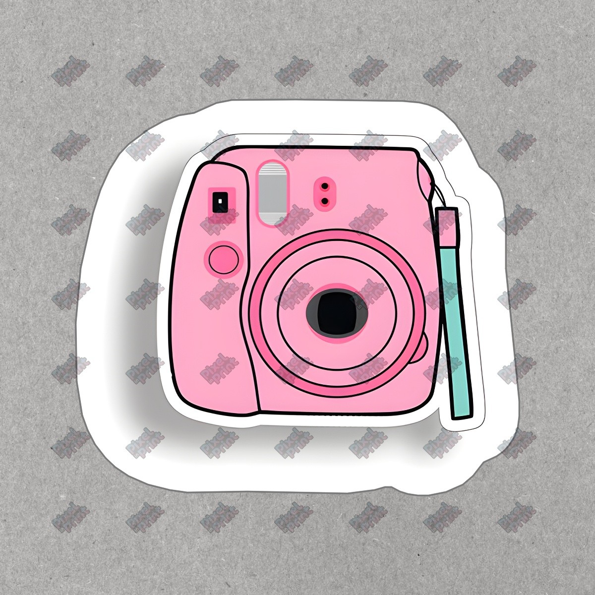 Cute Pink Instant Camera Vinyl Sticker Retro Camera Decal for #898213
