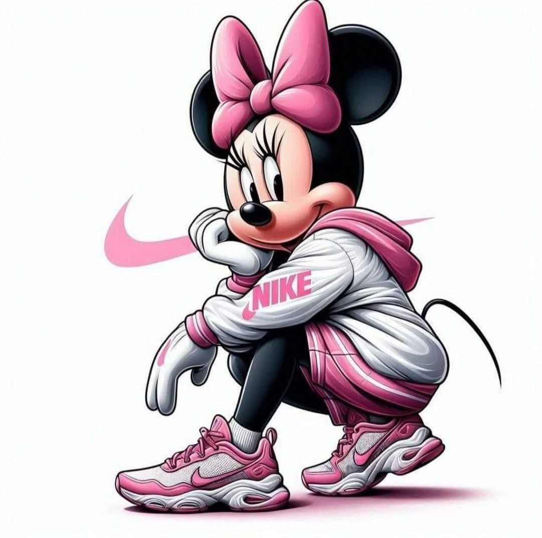 Pink Nike Minnie Mouse Sticker Decal laptop vinyl decal