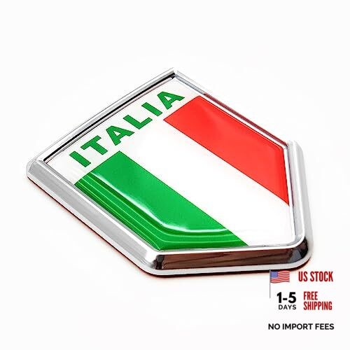 Overdecor Italy Flag Decal Stickers Car Emblem Italian Car Accessories