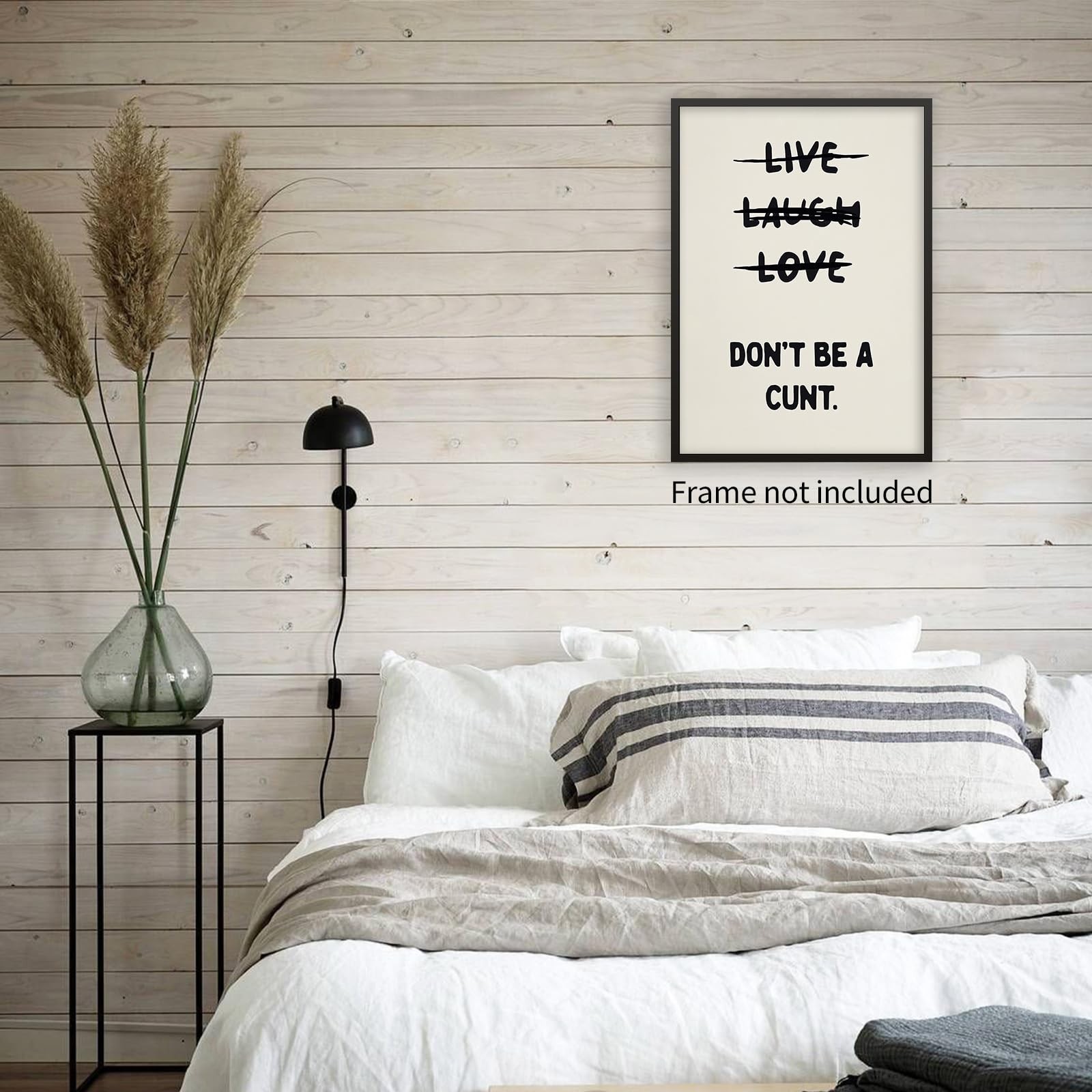 CAXIYSH Funny Quotes Wall Decor Live Love Laugh Wall Art Retro Beige Poster S…