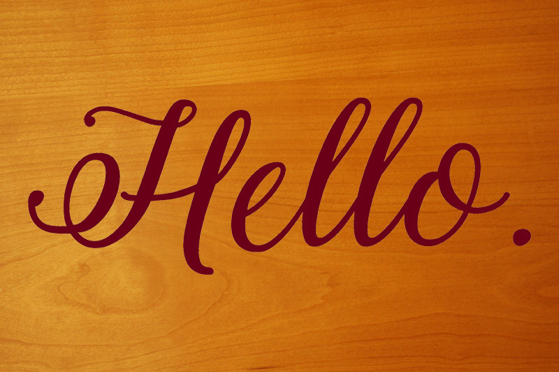 HELLO – Vinyl Sticker – Front Door Porch Greeting Wall – Die Cut Decal