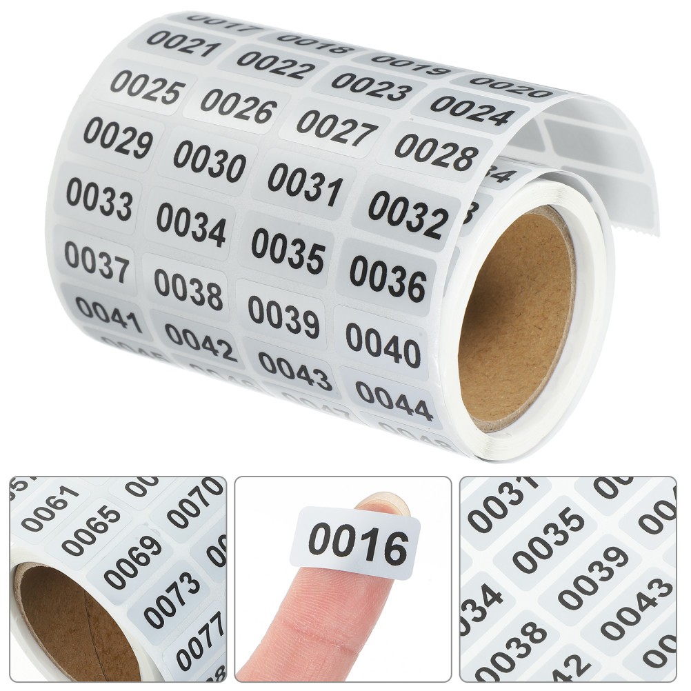 Identification Decals Count Inventory Numbered Stickers Roll Label Numbers