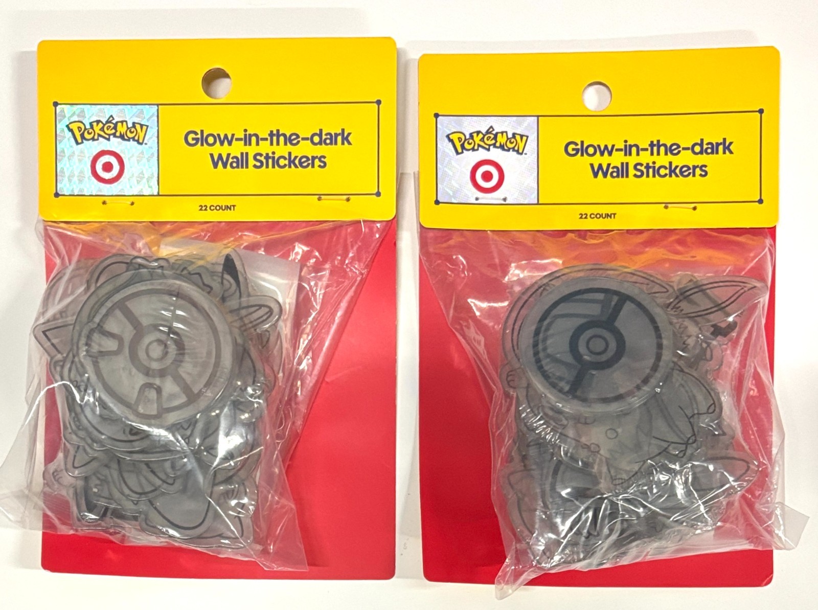 Lot Of 2 Target X Pokemon Glow In The Dark Wall Sticker 30th Anniversary Pokémon